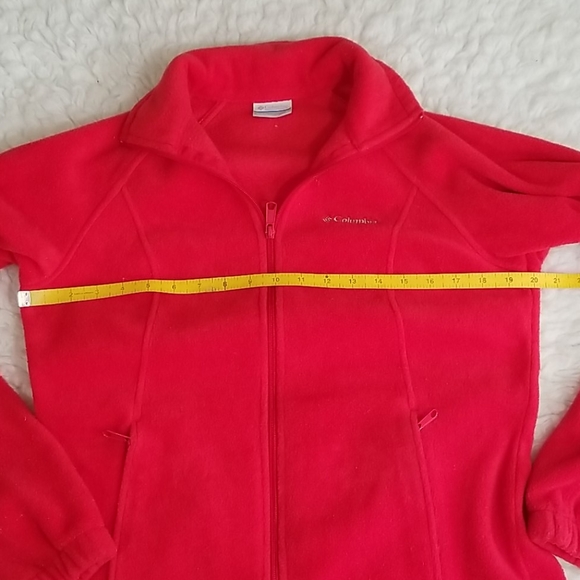 Columbia Red Fleece Sport Zippered Jacket. S - Picture 9 of 14